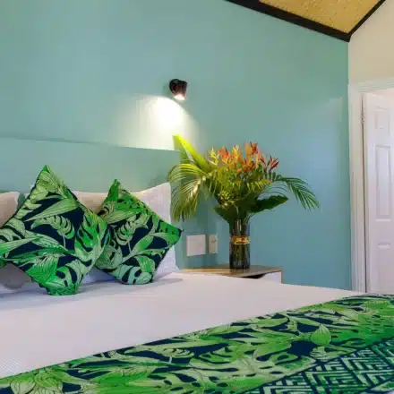 Aitutaki accommodation-inside the Lagoon and Garden View Villa at Tai Roto Bay Beach Villas